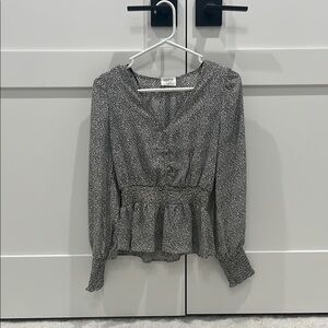 Sienna Sky Black and White Patterned Blouse